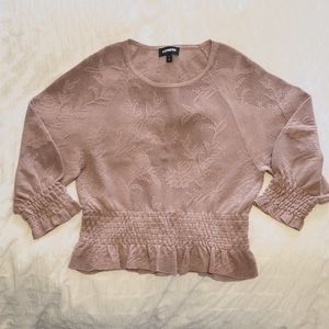 Floral Ruffled Sweater Blouse